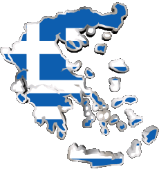 Bandiere Europa Grecia Carta Geografica 