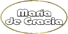 Nome FEMMINILE - Spagna M Composto María de Gracia 