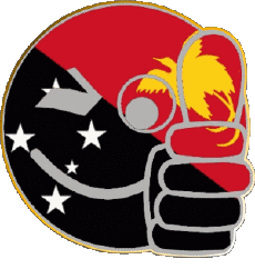 Drapeaux Océanie Papouasie-Nouvelle-Guinée Smiley - OK 