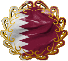 Drapeaux Asie Qatar Forme 