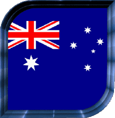 Flags Oceania Australia Square 