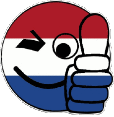 Fahnen Europa Niederlande Smiley - OK 