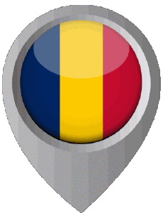 Banderas África Chad Marcador de ubicación 