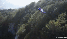 Humor -  Fun Sport Fallschirmspringen Wingsuit Berg 