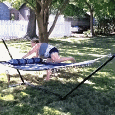 Humor -  Fun PEOPLE Hammock Fail 
