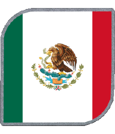 Flags America Mexico Square 