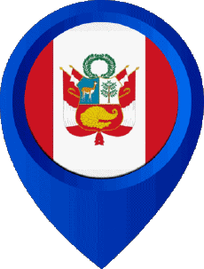 Fahnen Amerika Peru Standort-Pin 