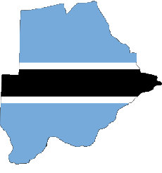 Fahnen Afrika Botswana Verschiedene 