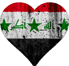 Bandiere Asia Iraq Cuore 
