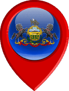 Fahnen Amerika U.S.A - States Pennsylvania Standort-Pin 