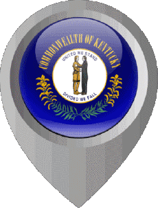 Fahnen Amerika U.S.A - States Kentucky Standort-Pin 