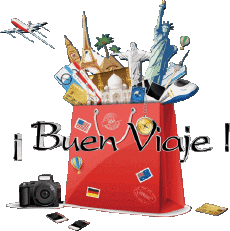 Messages Espagnol Buen Viaje Fond Transparent 01 
