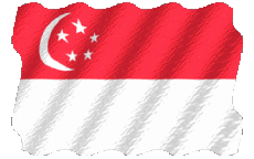 Flags Asia Singapore Waving 