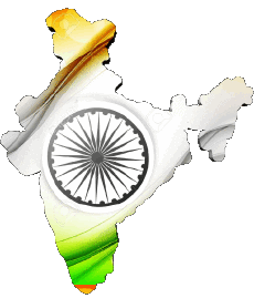 Banderas Asia India Mapa 