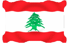 Fahnen Asien Libanon Welligkeit 