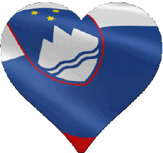Bandiere Europa Slovenia Cuore 