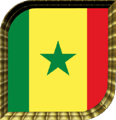 Drapeaux Afrique Sénégal Carré 