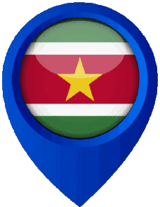Fahnen Amerika Suriname Standort-Pin 