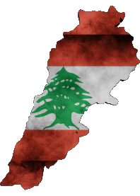 Flags Asia Lebanon Map 