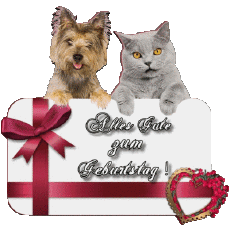 Messages Allemand Alles Gute zum Geburtstag Tiere 005 