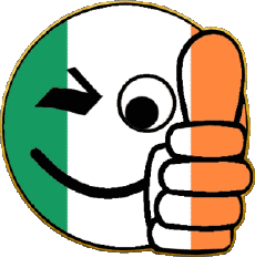 Fahnen Europa Irland Smiley - OK 