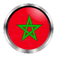 Fahnen Afrika Marokko Rund - Ringe 