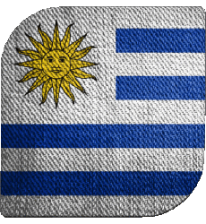 Bandiere America Uruguay Quadrato 