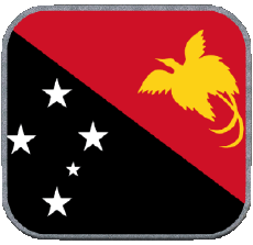 Drapeaux Océanie Papouasie-Nouvelle-Guinée Carré 