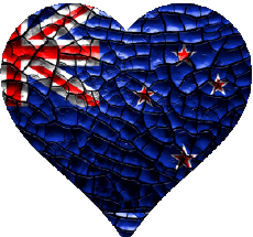 Banderas Oceanía Nueva Zelanda Corazón 