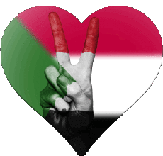 Fahnen Afrika Sudan Herz 