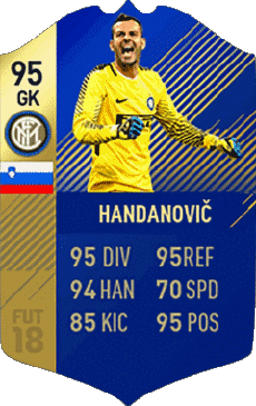 Multimedia Videospiele F I F A - Karten Spieler Slowenien Samir Handanovic 