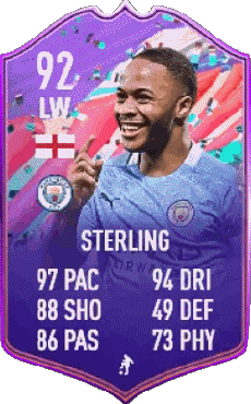 Multimedia Vídeo Juegos F I F A - Jugadores  cartas Angleterre Raheem Sterling 