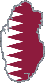 Fahnen Asien Katar Karte 