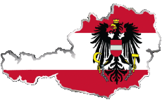 Drapeaux Europe Autriche Carte 