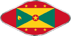Fahnen Amerika Grenada-Inseln Oval 02 
