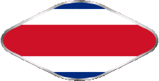 Drapeaux Amériques Costa Rica Ovale 02 