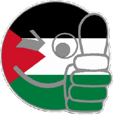 Drapeaux Asie Palestine Smiley - OK 