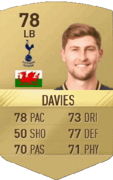 Multimedia Videospiele F I F A - Karten Spieler Wales Ben Davies 