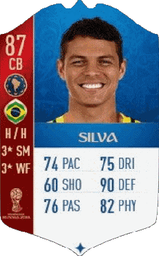 Multimedia Vídeo Juegos F I F A - Jugadores  cartas Brasil Thiago Emiliano da Silva 