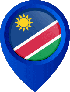 Drapeaux Afrique Namibie Epingle de Localisation 