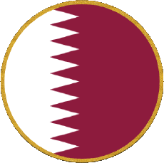 Drapeaux Asie Qatar Rond 