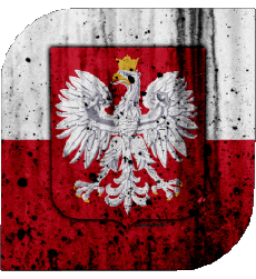 Drapeaux Europe Pologne Carré 