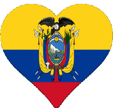 Drapeaux Amériques Colombie Coeur 