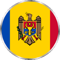 Drapeaux Europe Moldavie Rond 