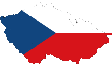 Banderas Europa República Checa Mapa 