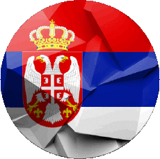 Flags Europe Serbia Round 