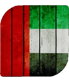 Drapeaux Asie Emirats Arabes Unis Carré 