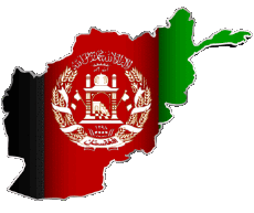 Fahnen Asien Afghanistan Verschiedene 