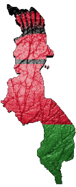 Drapeaux Afrique Malawi Carte 