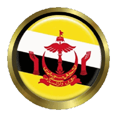Bandiere Asia Brunei Rotondo - Anelli 